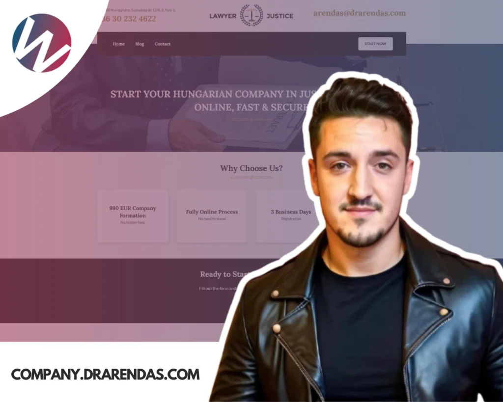 COMPANY.DRARENDAS.COM ügyvédi iroda weboldal és landing page